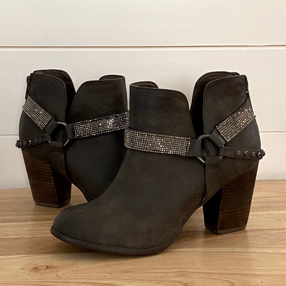 Not Rated rhinestone booties